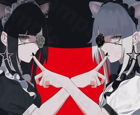 歌ってみた動画イラスト、曲名ロゴ描きます ★コスパ最強！実績多数！初めての方も丁寧にご案内！★ イメージ1