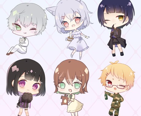 SDキャラ、ミニキャラ描きます かわいいミニキャラ、アイコンやグッズに！ イメージ2