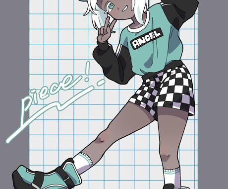 ポップな等身イラスト描きます あなたのキャラクターをポップでおしゃれに仕上げます イメージ2