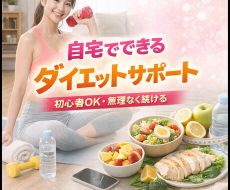 自宅でできるダイエットのサポートします 初心者OK｜無理なく続く体づくり イメージ1
