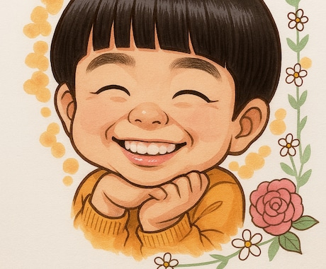 子ども・家族の似顔絵をやさしい雰囲気で描きます 子ども・家族の似顔絵をやさしい雰囲気で描きます イメージ1