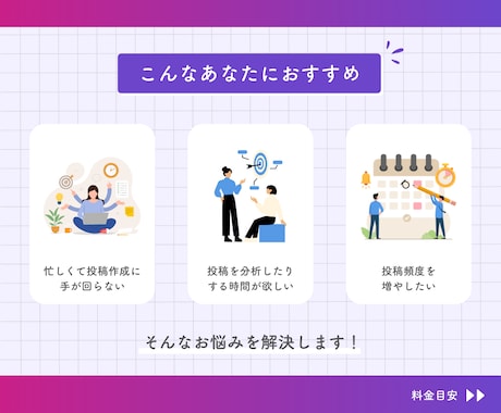 インスタフィード投稿作成します 台本やテンプレートもあるけど作成時間がないあなたへ！ イメージ2