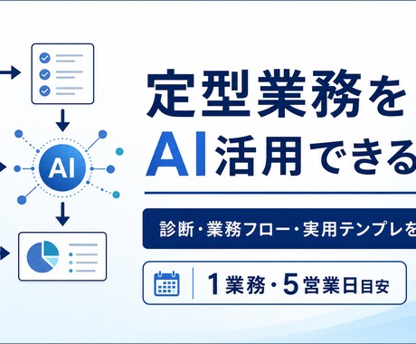定型業務のAI活用設計を作ります 診断・業務フロー・実用テンプレを一式納品 イメージ2