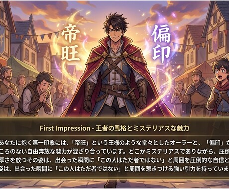 命式から紡ぐ男性の冒険物語鑑定（男性版）となります 命式から紡ぐあなただけの冒険物語 イメージ2