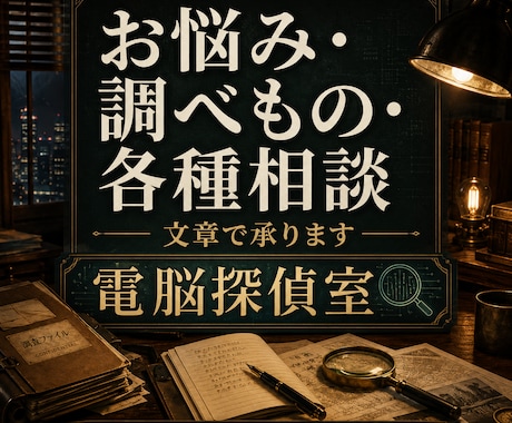 人間関係やお悩み相談承ります 恋愛・お金・願いも調査ファイル風に整理 イメージ1
