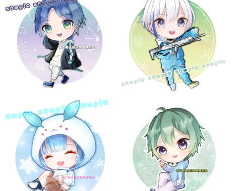 可愛い❤︎貴方だけのミニキャラアイコン描きます 納品まで最短３日！フルオーダーでポーズ指定もOK！ イメージ1