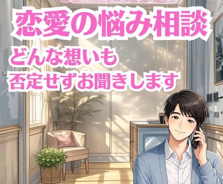 恋愛の悩み｜否定せずやさしくお聴きします 誰にも言えない気持ち、安心して話せます イメージ1
