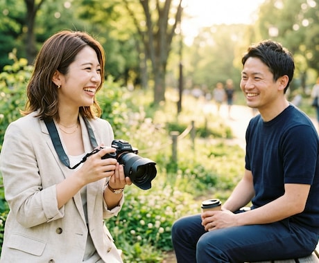 女性カメラマンがあなたのプロフィール写真撮ります 自然光を活かした柔らかい写真で、グンと魅力がUP!! イメージ1