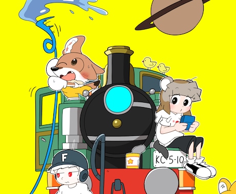 いろいろごった煮！情報量多めのイラスト描きます 広告にもピッタリ！雑誌の挿絵製作経験のある絵描きが描きます！ イメージ1