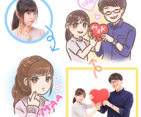 可愛いSNS用のアイコン制作します ★商用可能の似顔絵イラストを制作致します イメージ2