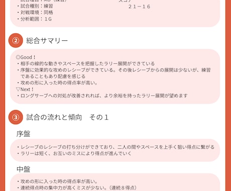 バドミントン中級者向け|ビデオ通話で試合分析します 試合分析レポートの解説・質疑応答をします！ イメージ2