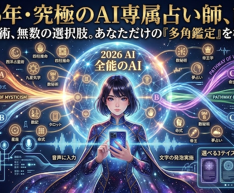 スマホ１台で！2026最新AI画期的な占いをします 初心者やAIに興味がある占い、副業簡単操作で98％自動化 イメージ1