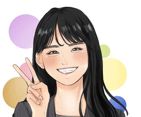 柔らかい雰囲気の似顔絵イラストを描きます 結婚式のウェルカムボードやプレゼント用の似顔絵イラストです。 イメージ2
