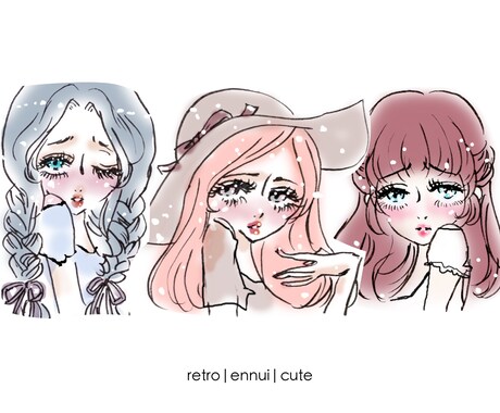 物憂げで癖になるオリジナルアイコン・挿絵描きます 毒と蜜な乙女イラストでおしゃれに気分転換 イメージ2