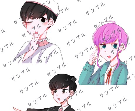 アイコン描かせて頂きます ※首上のみ、背景は簡単なもののみになってしまいます イメージ2
