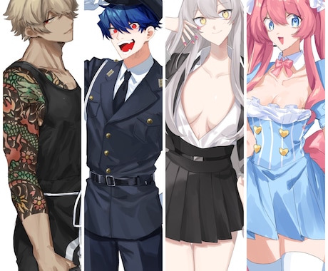 キャラクター立ち絵制作、デザインいたしますます イメージ1