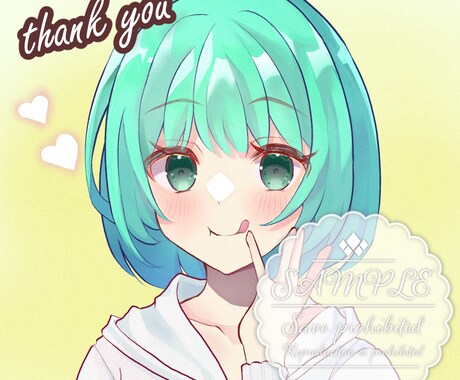 色鮮やかで目を引くアイコンを描きます SNS、配信アプリなどのアイコンに使いませんか？ イメージ1
