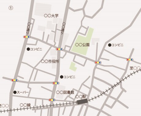 イラストレーターで地図を作ります シンプルな地図、可愛い地図、カッコいい地図ご相談ください！ イメージ2