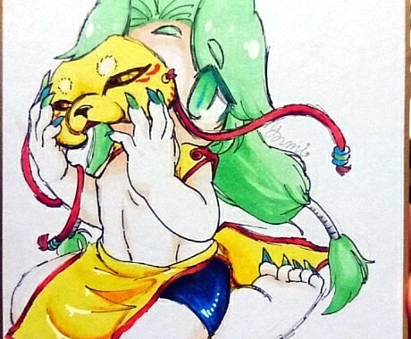 イラスト描きます 貴方の創作キャラを色紙やポーチに… イメージ2