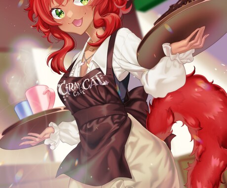 キャラクターイラスト制作します 背景込みの一枚絵！使い方はアナタ次第！ イメージ2