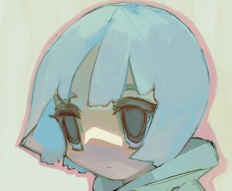SNS など　アイコン描きます 癖のある厚塗りタッチ、デフォルメ系 イメージ1
