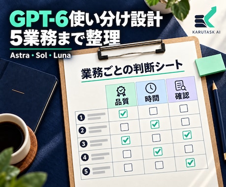 GPT-6の使い分けを業務ごとに整理します イメージ1