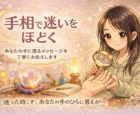 あなたの性格・特性こっそり教えます 手に刻まれたメッセージを一緒に紐解きましょう٩( ᐛ )و イメージ1