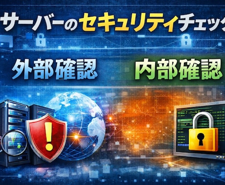 サーバーの簡易セキュリティチェックをおこないます 本番運用前の最低限チェックに対応します イメージ1