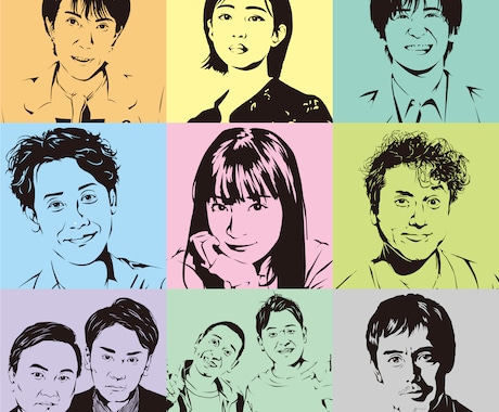 ひと味違う似顔絵シルエット描きます ビジネスを加速させる「シルエット似顔絵」を提供します。 イメージ1