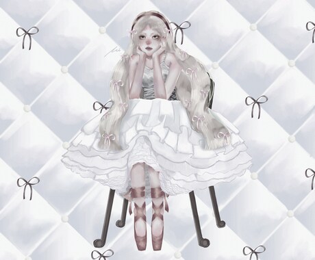 耽美でアンニュイな女の子の絵を描きます イメージがぼんやりでも丁寧にヒアリングしていきます︎✦︎ イメージ2