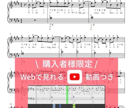楽譜とお手本動画を作ります イメージ1