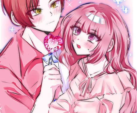 夢絵、カップルイラスト、なんでも描きます 3L/TS全てに対応しております！ イメージ1