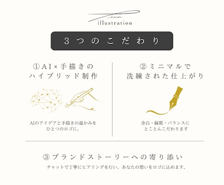手書きロゴ｜AI素案をプロが手描きで仕上げます 個人事業主・開業の方の想いを、温かみと洗練で唯一無二のロゴに イメージ2