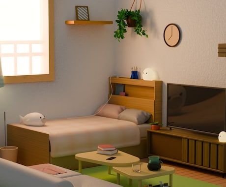 3D背景や部屋をお作りします あなただけのミニチュアのような3D背景をお作りします！ イメージ2