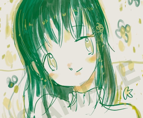 アイコンイラスト作成承ります 柔らかいイラスト。レトロ　少女漫画風　やさしい イメージ2