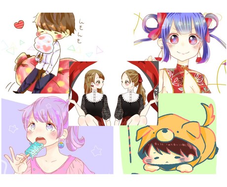 SNS等の可愛いアイコン描きます アイコンに困っている方は気軽にご相談ください！ イメージ1