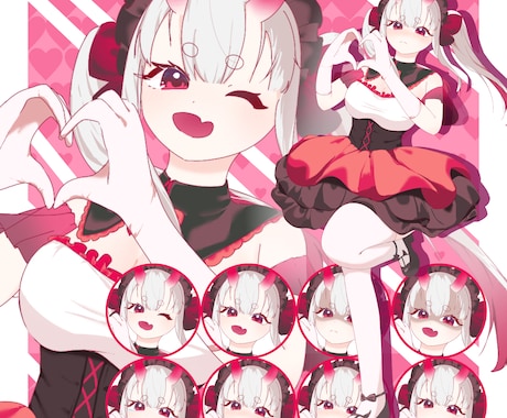 鬼っ娘メイドさん♡ の立ち販売してます 立ち絵を即買える‼️即使える