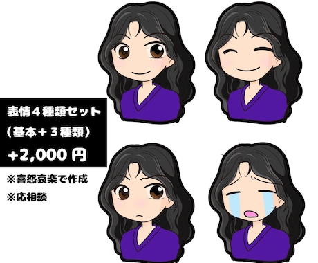 アイコン制作・可愛いデフォルメアイコン描きます オリジナルのアイコンで個性を出しませんか？写真からの作成可能 イメージ2