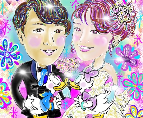 何人でも似顔絵一律5000円で描きます 。結婚祝いや還暦祝いなど、目的やご希望を何でもお伝えください イメージ1