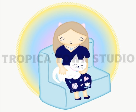 ふんわりかわいいカットイラストを制作します パステルカラーでやさしい雰囲気のイラストで好感度アップ イメージ2