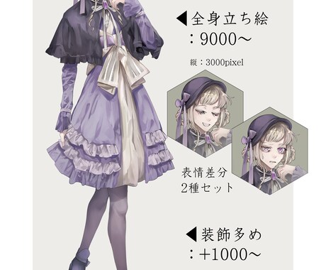 立ち絵制作、キャラクターデザイン承ります TRPG等に使えるキャラクターイラストご依頼ください イメージ2