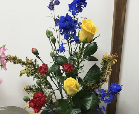 お花を初めていけてみる方にも教えます 写真を撮ってください。正面から横後ろが映るように。 イメージ1