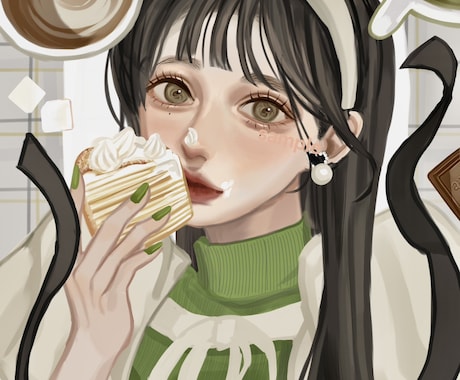 アイコン・装丁・動画サムネなどのイラストを描きます お任せはもちろんメイクやファッション等こだわりたい方は是非✨ イメージ2