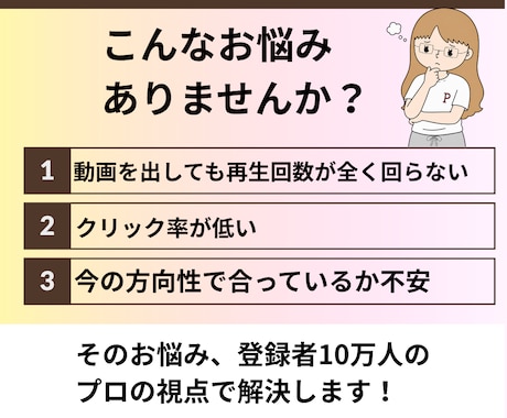 先着3名限定！5ch収益化達成のプロが添削します スクショでOK！銀盾所有プロがYouTubeの課題を徹底分析 イメージ2