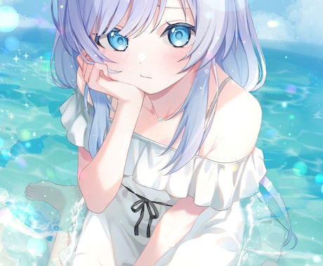 1キャラクター2万円で一枚絵制作します 商用利用OK！可愛くキラキラした女の子イラストが得意です。 イメージ2