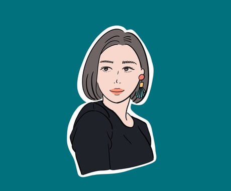SNSアイコンにどうぞ。オシャレイラストを描きます イラストレーターが描くシンプルでオシャレなイラストです。 イメージ1