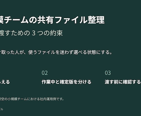 支給原稿を見やすい5枚のパワポ資料に整えます イメージ1