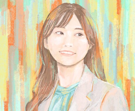 カラフルな似顔絵描きます 販売実績３名様までモニター価格で対応します！ イメージ1
