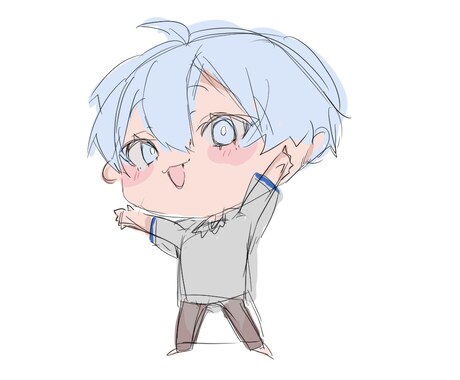 コスパ良く高クオリティなミニキャラを制作いたします 厚塗りでも、簡素な塗りでもいろんな塗に対応可能！！ イメージ2