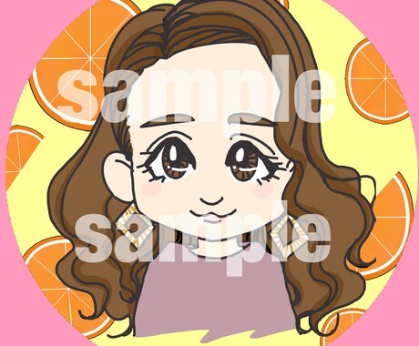 かわいいマンガタッチの似顔絵アイコンかきます 似顔絵作家が描く！目を引くアイコン イメージ2